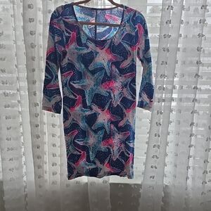 Lilly Pulitzer Blue and Pink Starfish Dress